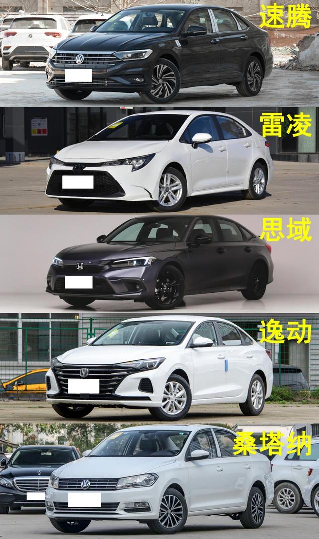 2021年销量最好的5款紧凑型轿车，卡罗拉第3，大众朗逸屈居第2名