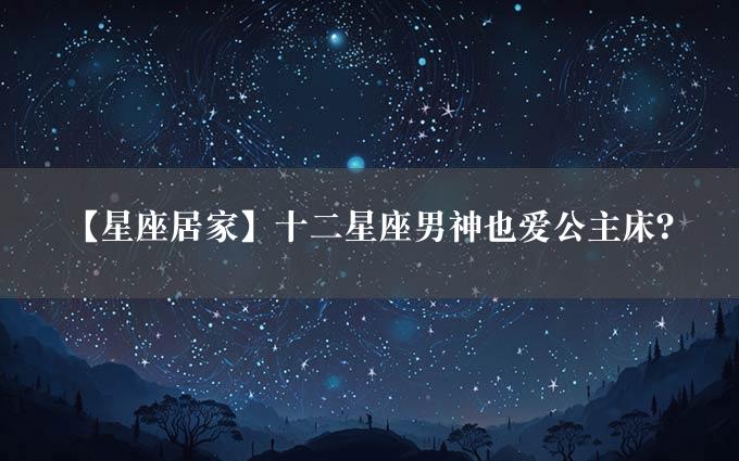 【星座居家】十二星座男神也爱公主床？