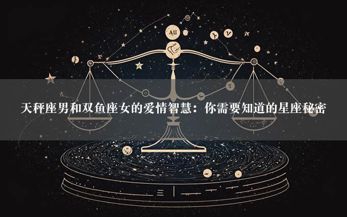 天秤座男和双鱼座女的爱情智慧：你需要知道的星座秘密