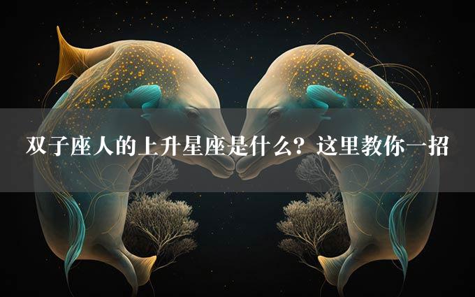 双子座人的上升星座是什么？这里教你一招