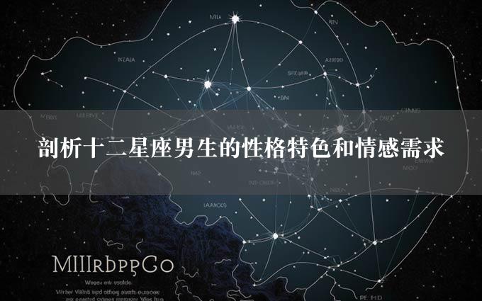 剖析十二星座男生的性格特色和情感需求