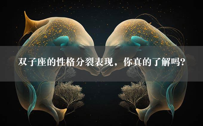 双子座的性格分裂表现，你真的了解吗？