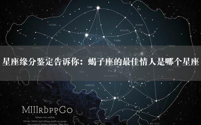 星座缘分鉴定告诉你：蝎子座的最佳情人是哪个星座