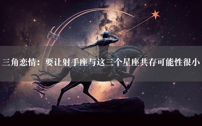 三角恋情：要让射手座与这三个星座共存可能性很小