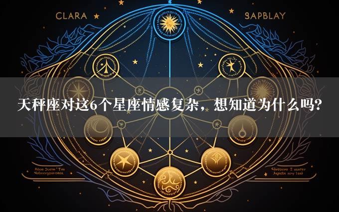 天秤座对这6个星座情感复杂，想知道为什么吗？