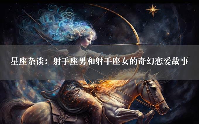 星座杂谈：射手座男和射手座女的奇幻恋爱故事