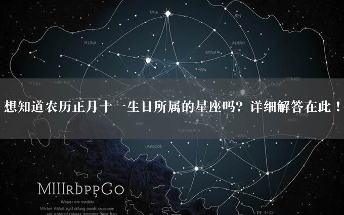 想知道农历正月十一生日所属的星座吗？详细解答在此！