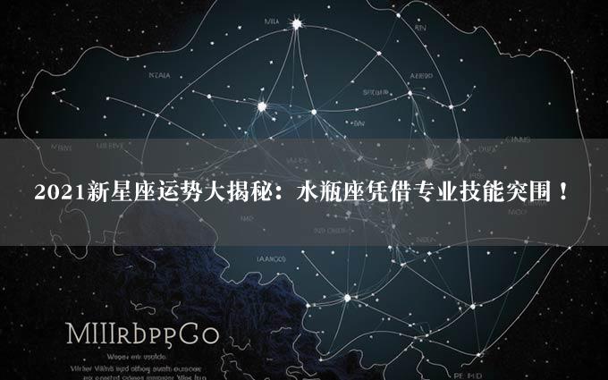 2021新星座运势大揭秘：水瓶座凭借专业技能突围！