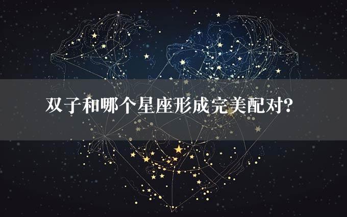 双子和哪个星座形成完美配对？