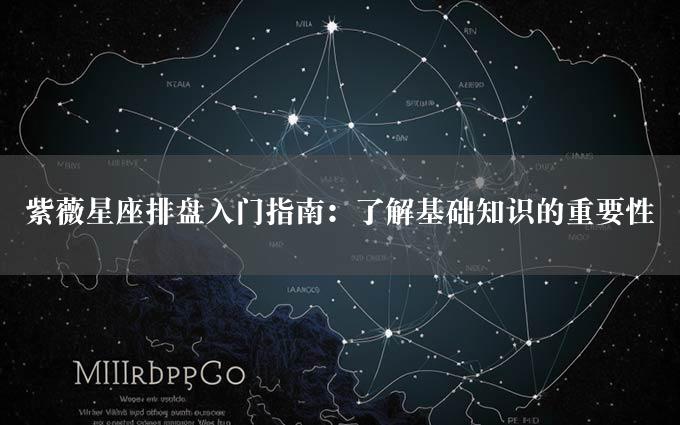 紫薇星座排盘入门指南：了解基础知识的重要性