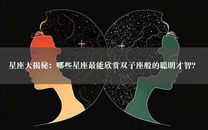 星座大揭秘：哪些星座最能欣赏双子座般的聪明才智？