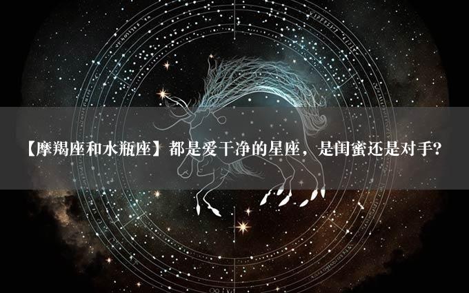 【摩羯座和水瓶座】都是爱干净的星座，是闺蜜还是对手？