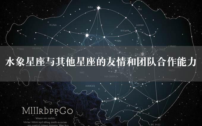 水象星座与其他星座的友情和团队合作能力