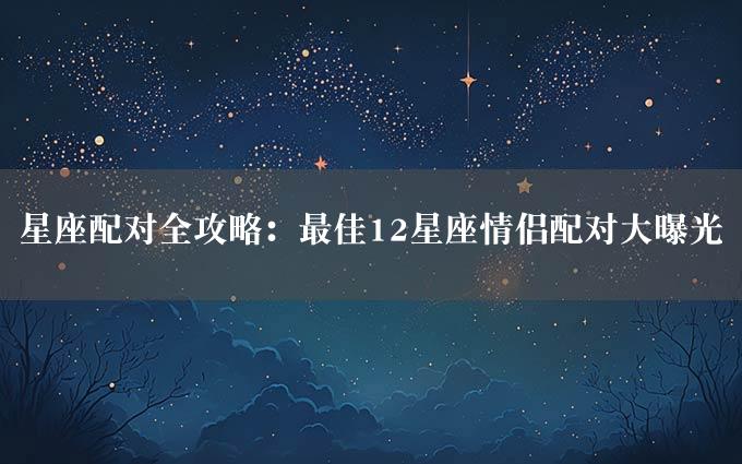 星座配对全攻略：最佳12星座情侣配对大曝光