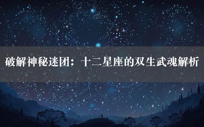 破解神秘迷团：十二星座的双生武魂解析