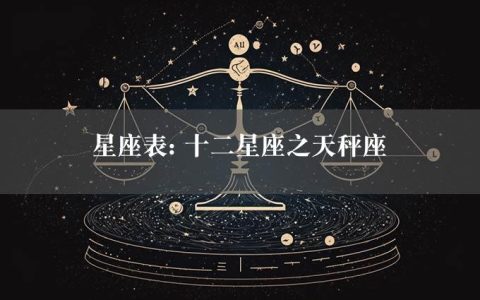 星座表: 十二星座之天秤座