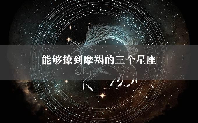 能够撩到摩羯的三个星座