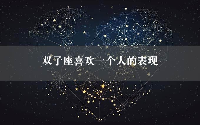 双子座喜欢一个人的表现