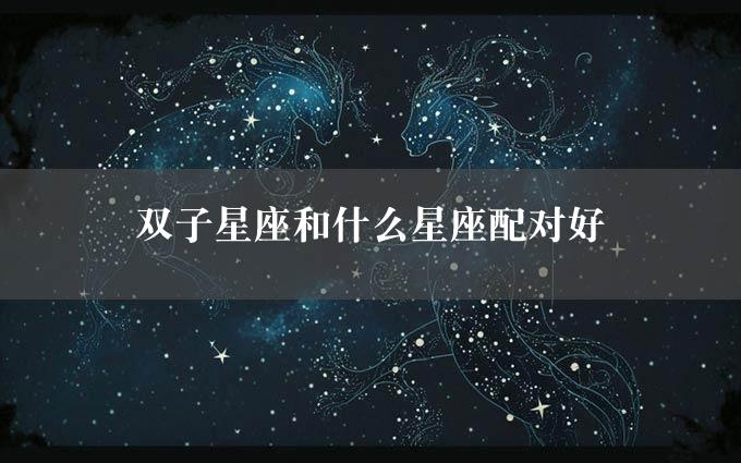 双子星座和什么星座配对好