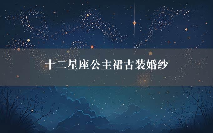 十二星座公主裙古装婚纱