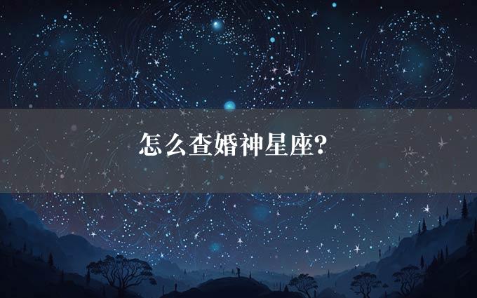 怎么查婚神星座？