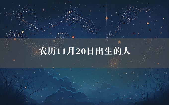 农历11月20日出生的人