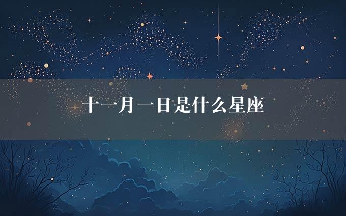 十一月一日是什么星座