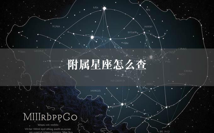 附属星座怎么查